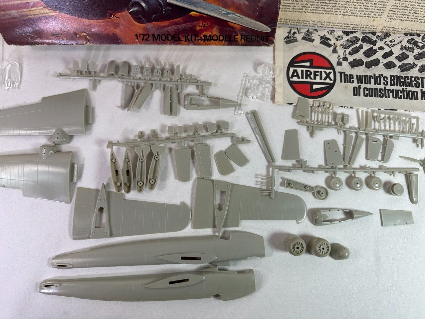 Airfix Dornier Do 217J-1 1/72 WWII Night Fighter Kit #04020-6 Complete Vintage