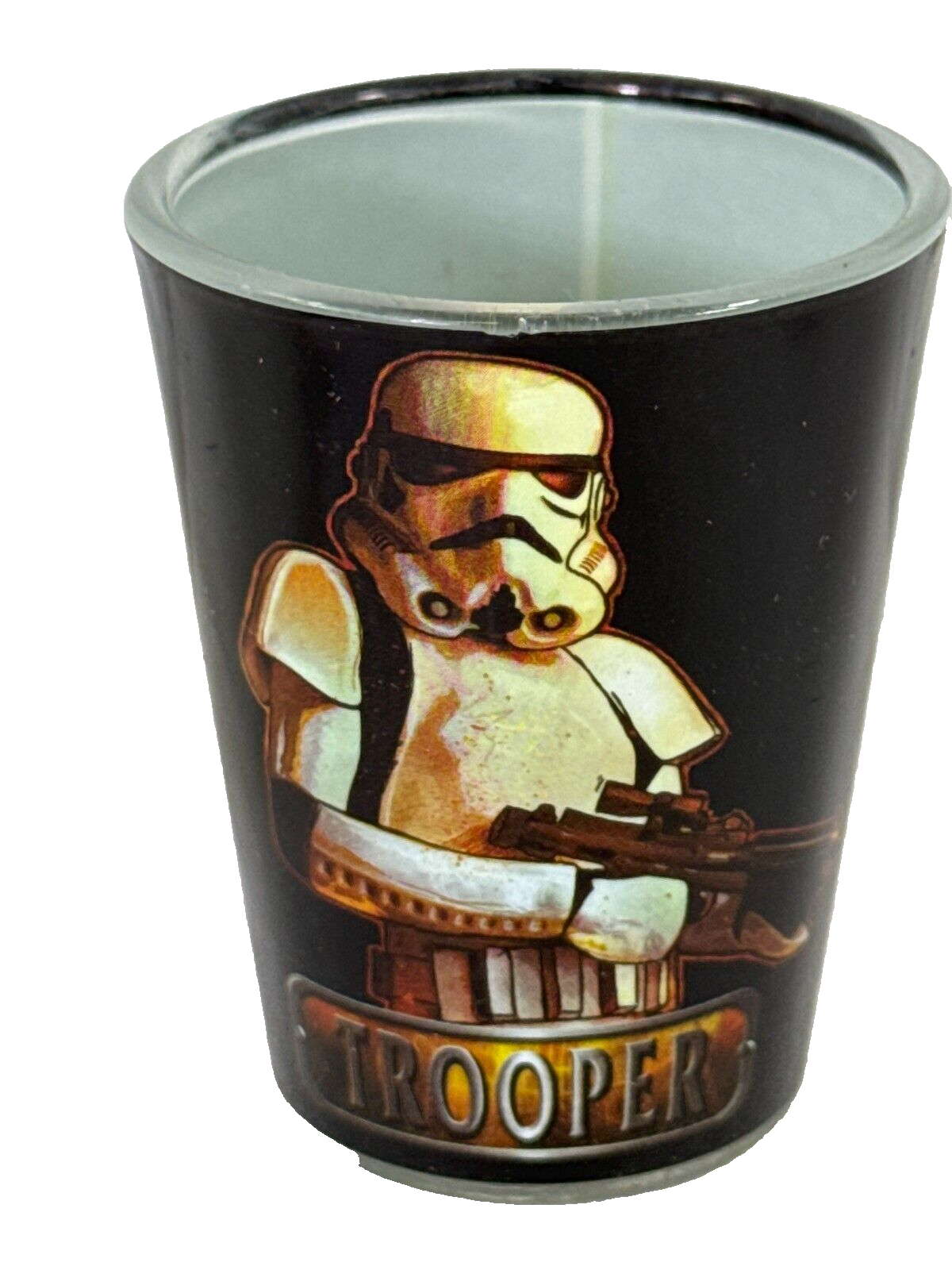 Star Wars Stormtrooper Shot Glass Set – Metallic Gold Design – 2oz (Set of 4)