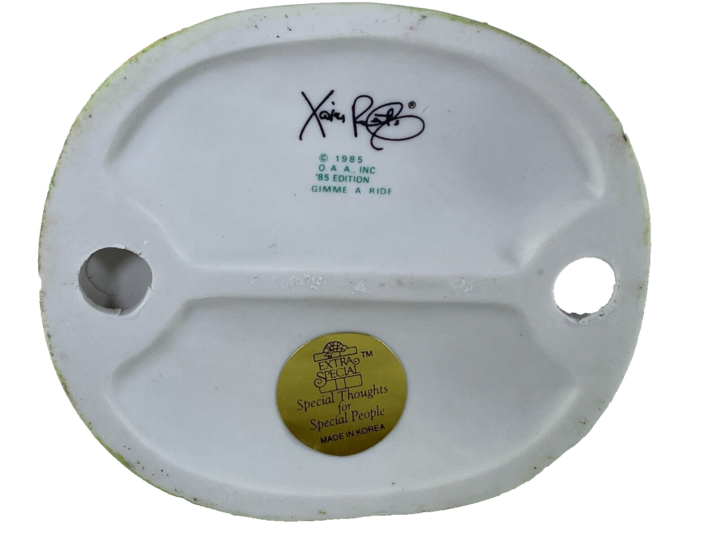 1985 Cabbage Patch Kids Gimme A Ride Figurine Xavier Roberts Ceramic w Tag