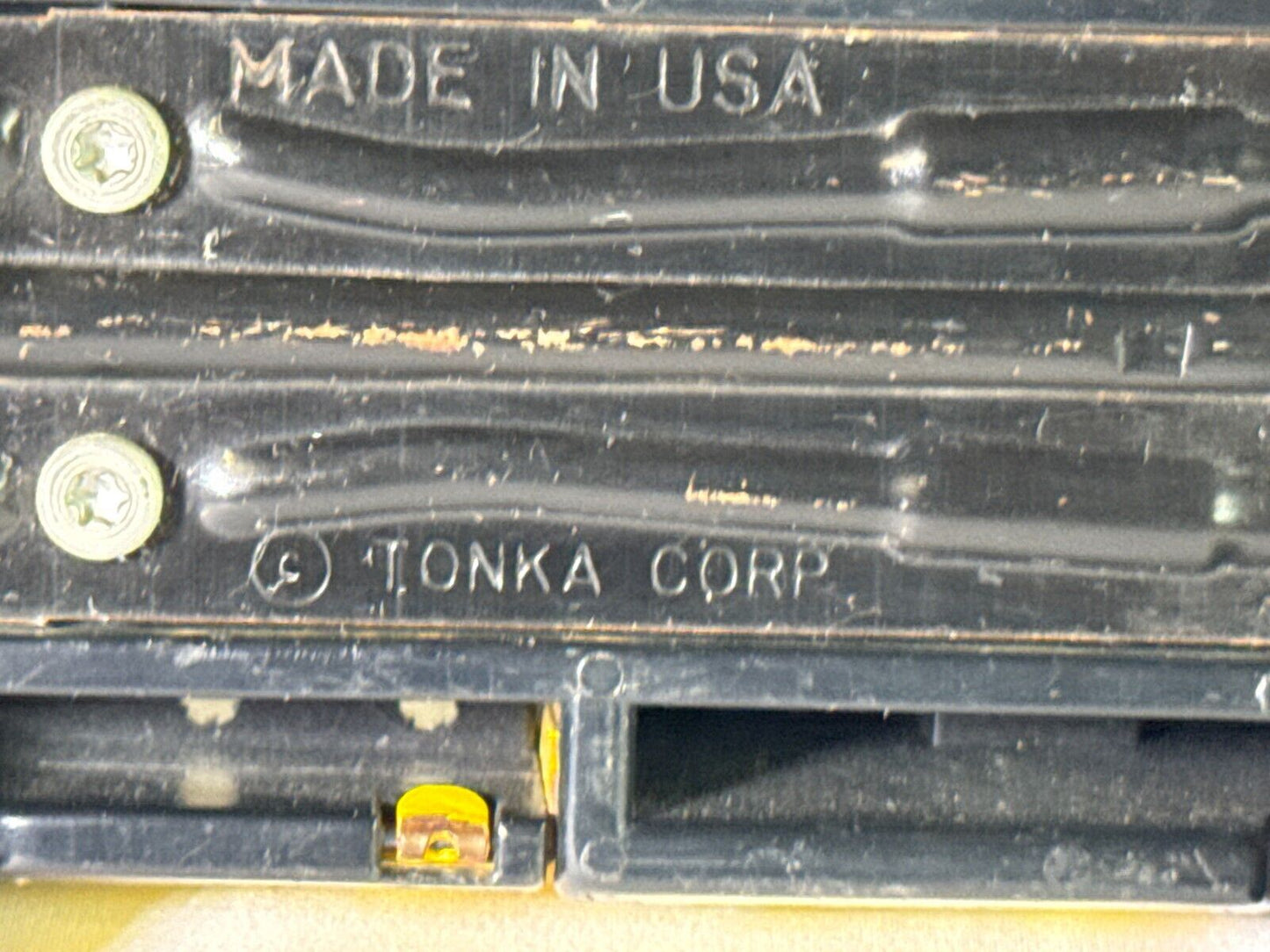 Vintage Tonka Racing Team Pickup Truck Yellow Blue Steel USA Off-Road Tires