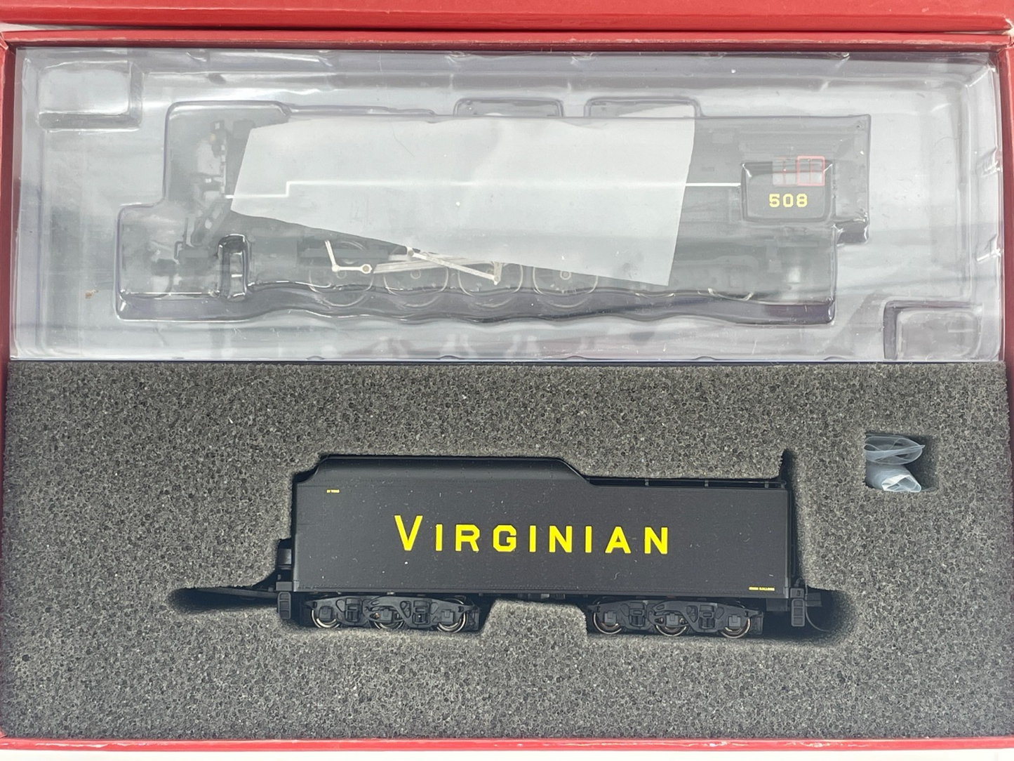 Walthers N Scale 2-8-4 Berkshire Steam Locomotive #508 Virginian w/COA