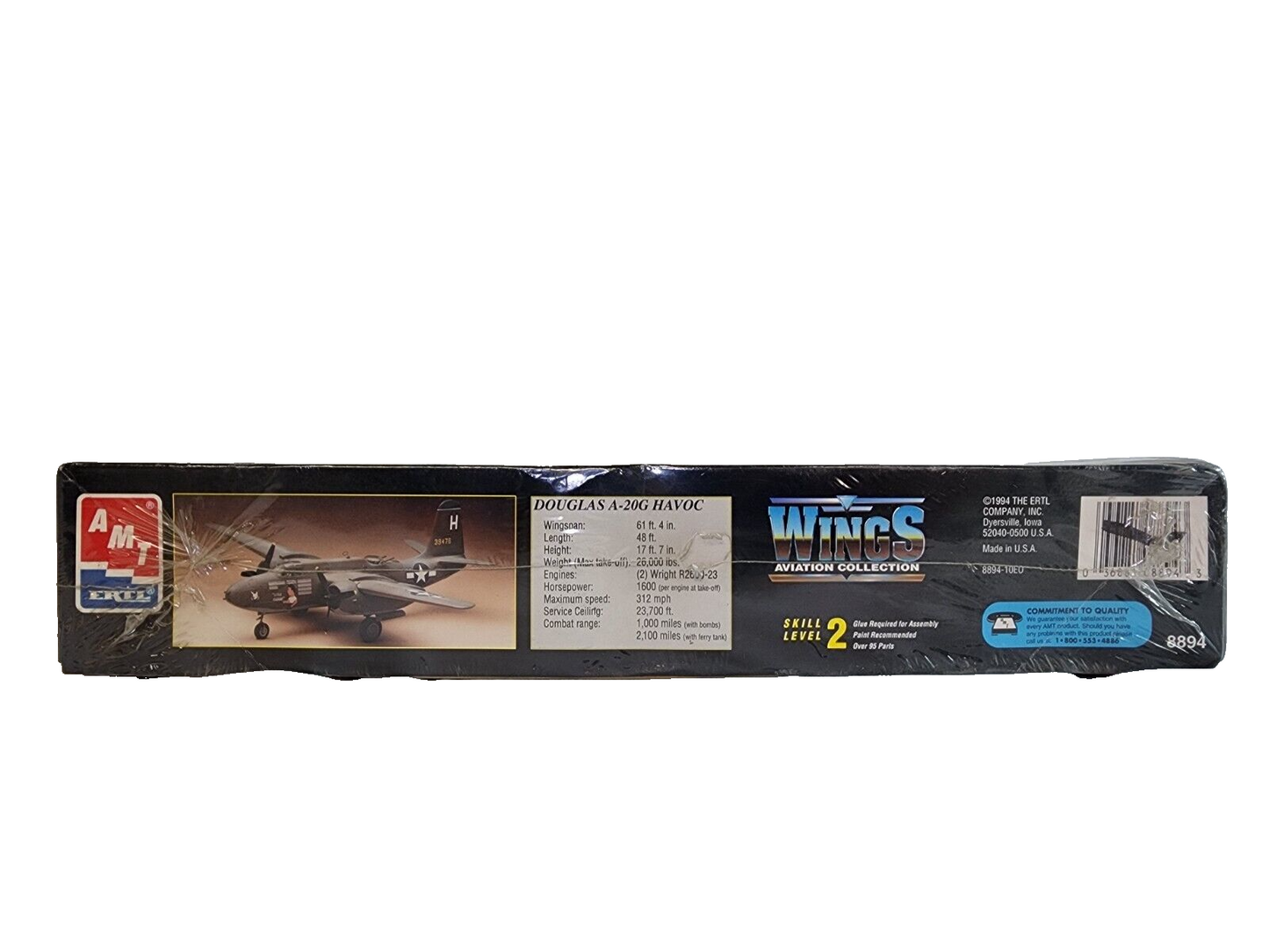 AMT ERTL 1/48 Douglas A-20G HAVOC Model Kit Wings Aviation Collection #8894