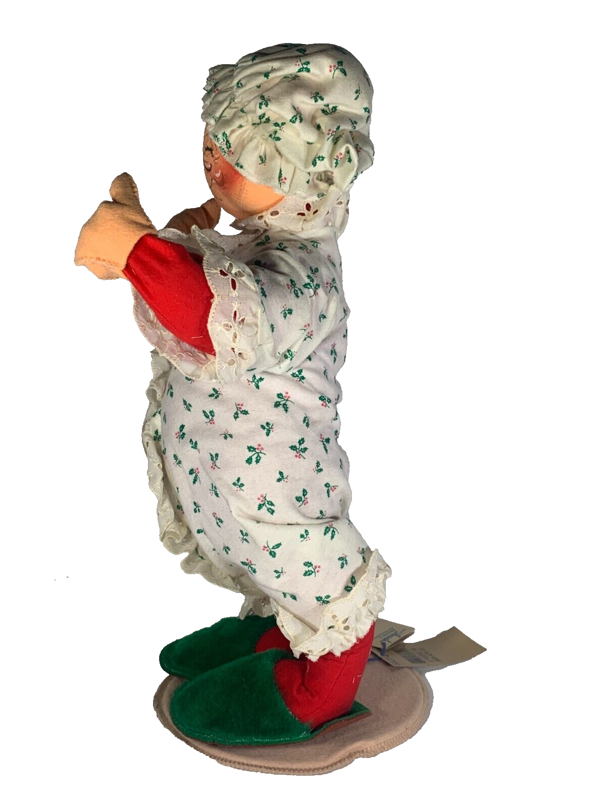 Annalee 18" Tuckered Mrs Santa 5629 Holly PJs Poseable Christmas Doll w Tags