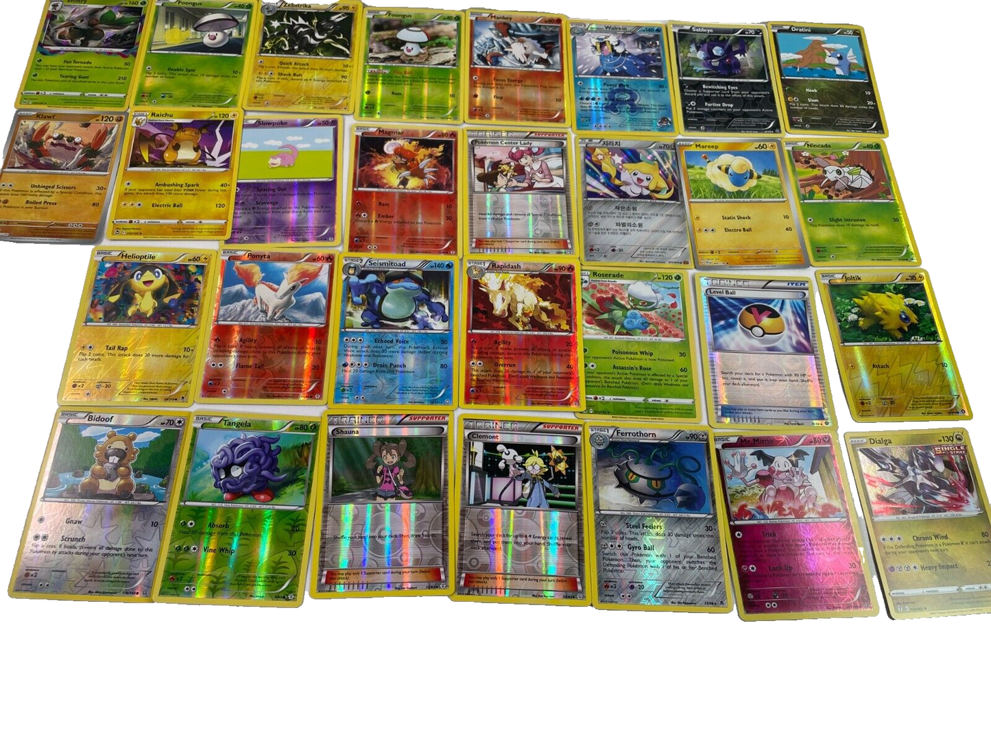 Pokémon TCG Lot - 30+ Cards w/ Binder - Holo, Reverse Holo, & More! 1856