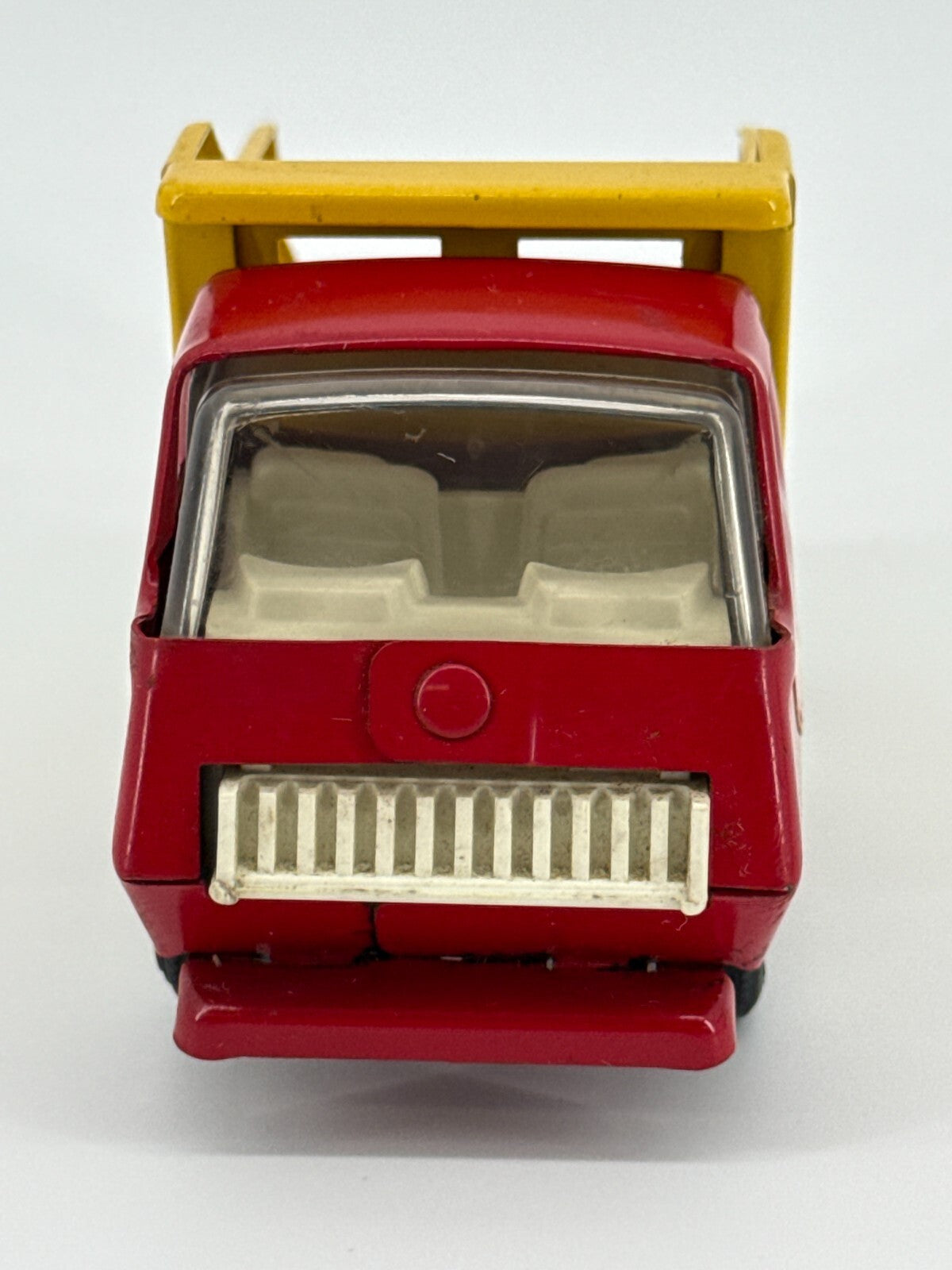 VTG 1970s Tonka Lowboy Flatbed Hauler Truck Dump Trailer Yellow Red Diecast Stee