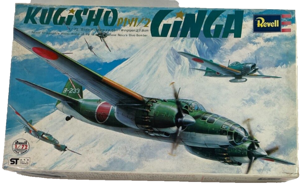 Vintage Revell 1/72 Kugisho Ginga P1Y1/2 Model Kit โ Open Box โ Rare! 1893