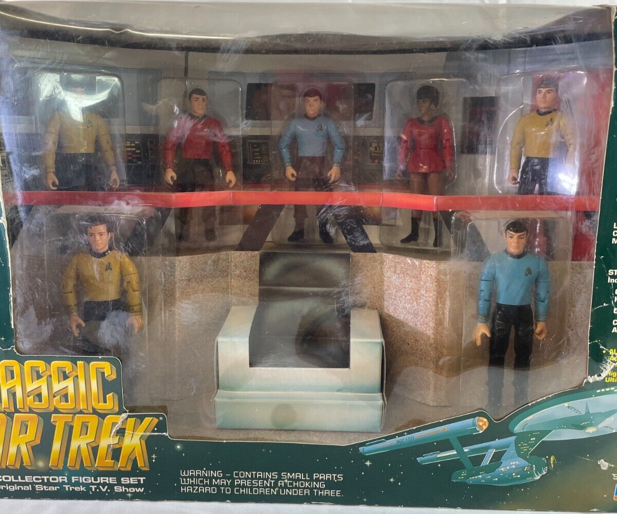 1993 Playmates Classic Star Trek Bridge Crew Figure Set Boxed Limited Edition