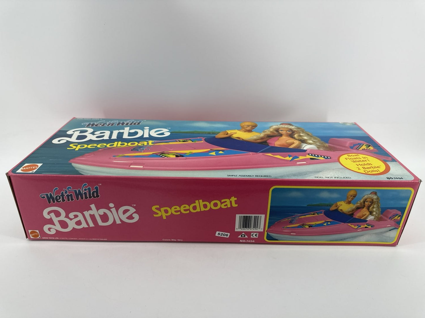 Barbie Wet 'n Wild Speedboat 1989 Mattel 7494 Toy Boat Pink