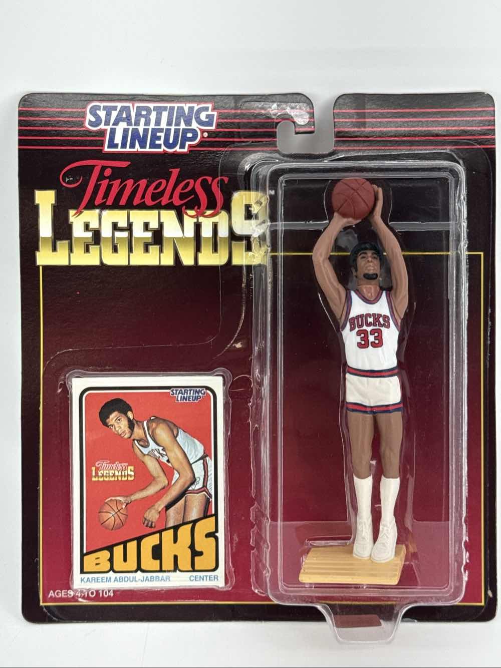 1995 Starting Lineup Timeless Legends Kareem Abdul-Jabbar Bucks NBA SLU Figure