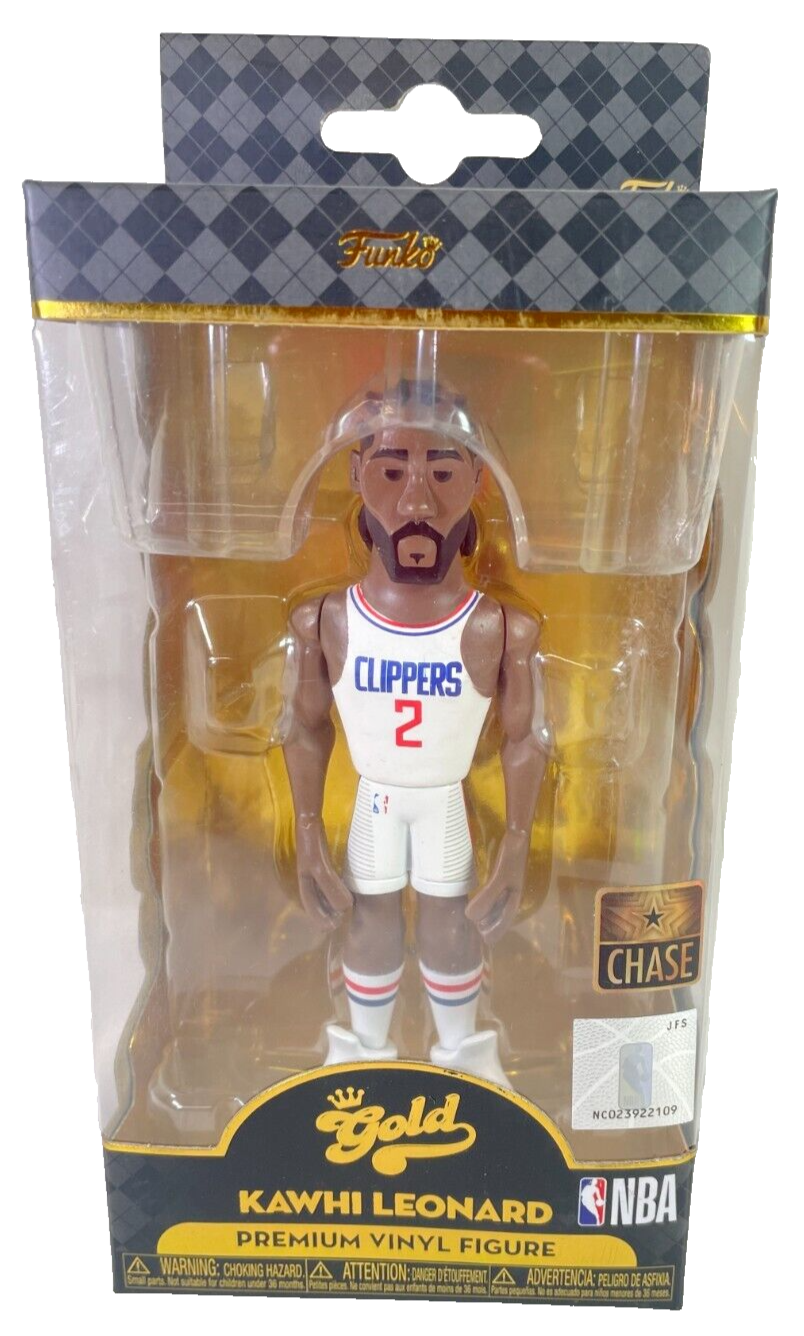 Funko Gold Kawhi Leonard Chase Figure White Clippers Jersey NBA DRM210812
