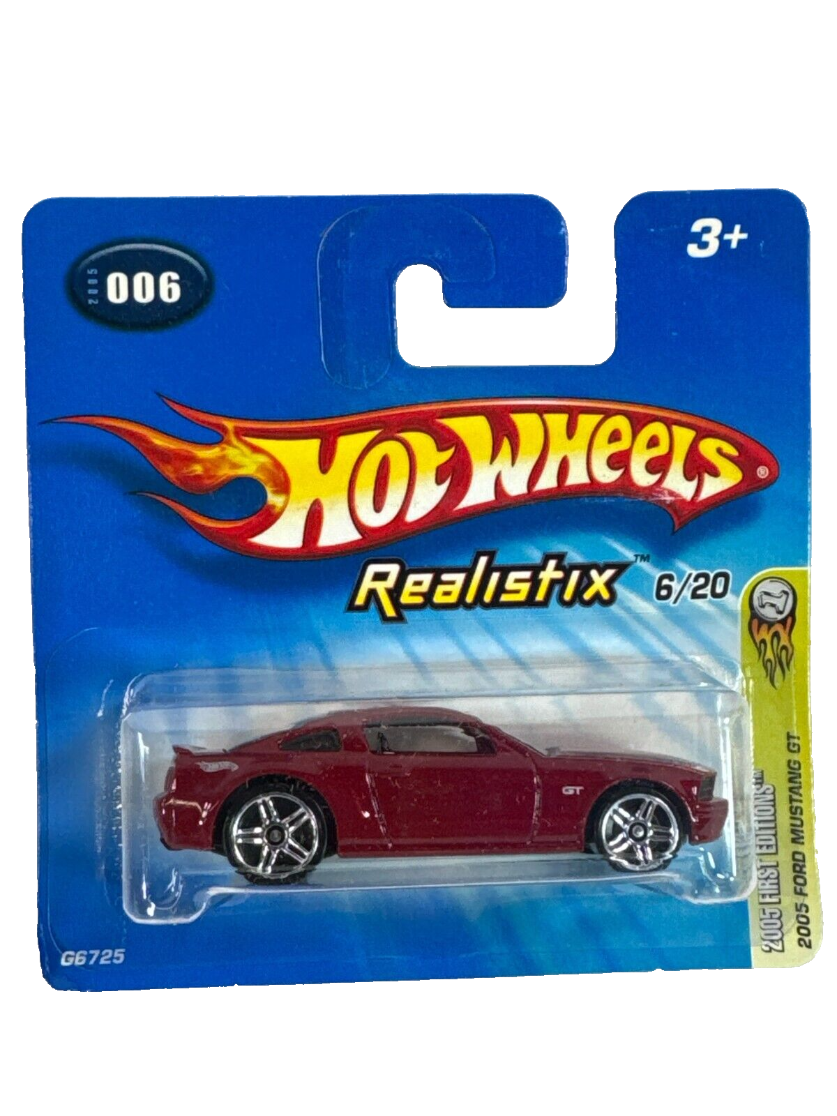 Hot Wheels Realistix 2005 First Editions Lot 6 Cars Mustang GT Chrome NIP