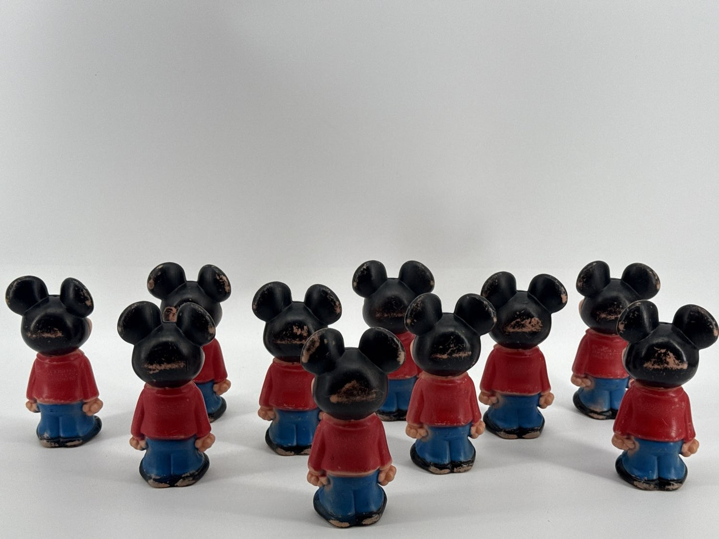 Lot of 10 Disney Mickey Mouse Figures 1960s Hong Kong