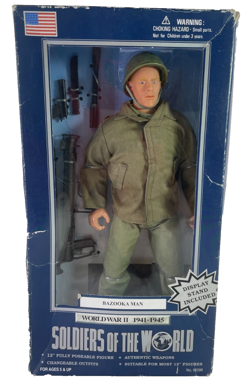 Soldiers of the World Bazooka Man WWII 12" Figure 2000 Formative New in Box