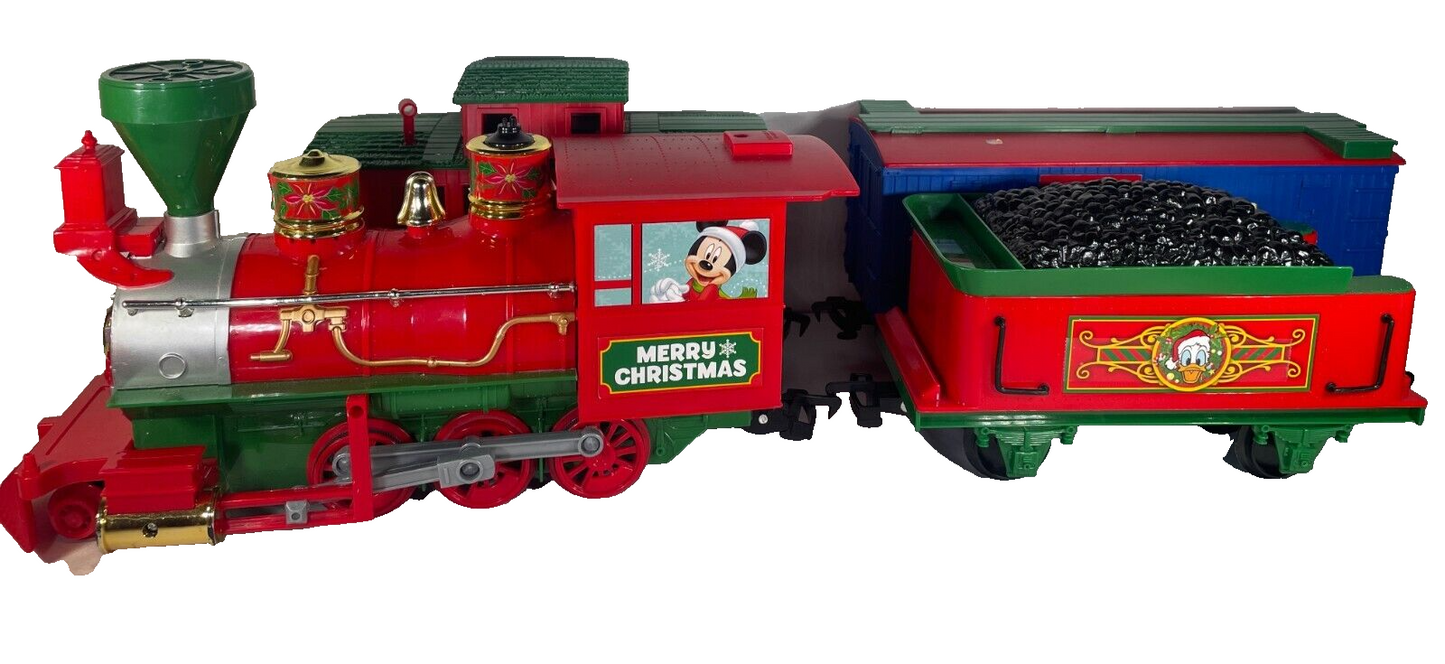Disney Christmas Train Set Scientific Toys Battery Operated w/ Track & Cars