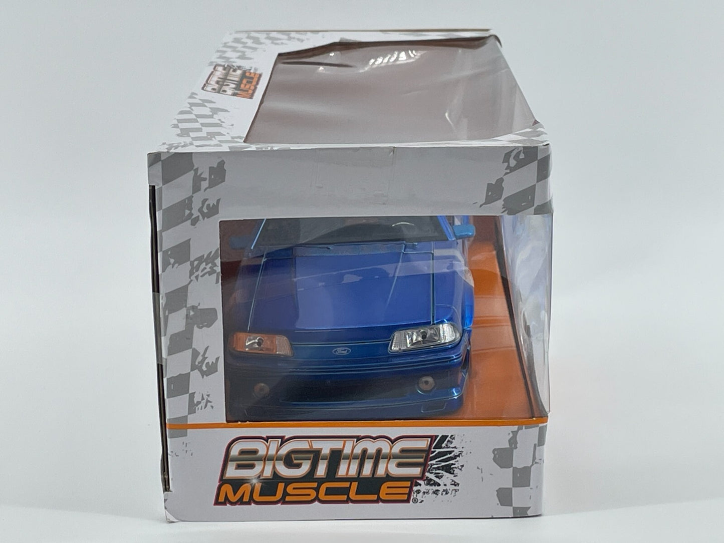 Jada Bigtime Muscle 1989 Ford Mustang GT 5.0 Blue 1:24 Die-Cast Car Model 3001