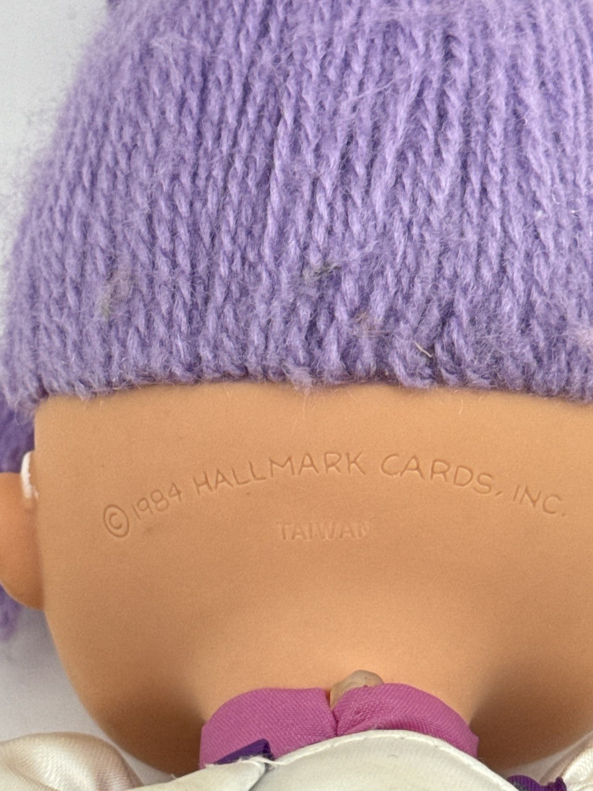 1983 Rainbow Brite Shy Violet 18" Doll Hallmark Plush Purple Yarn Hair
