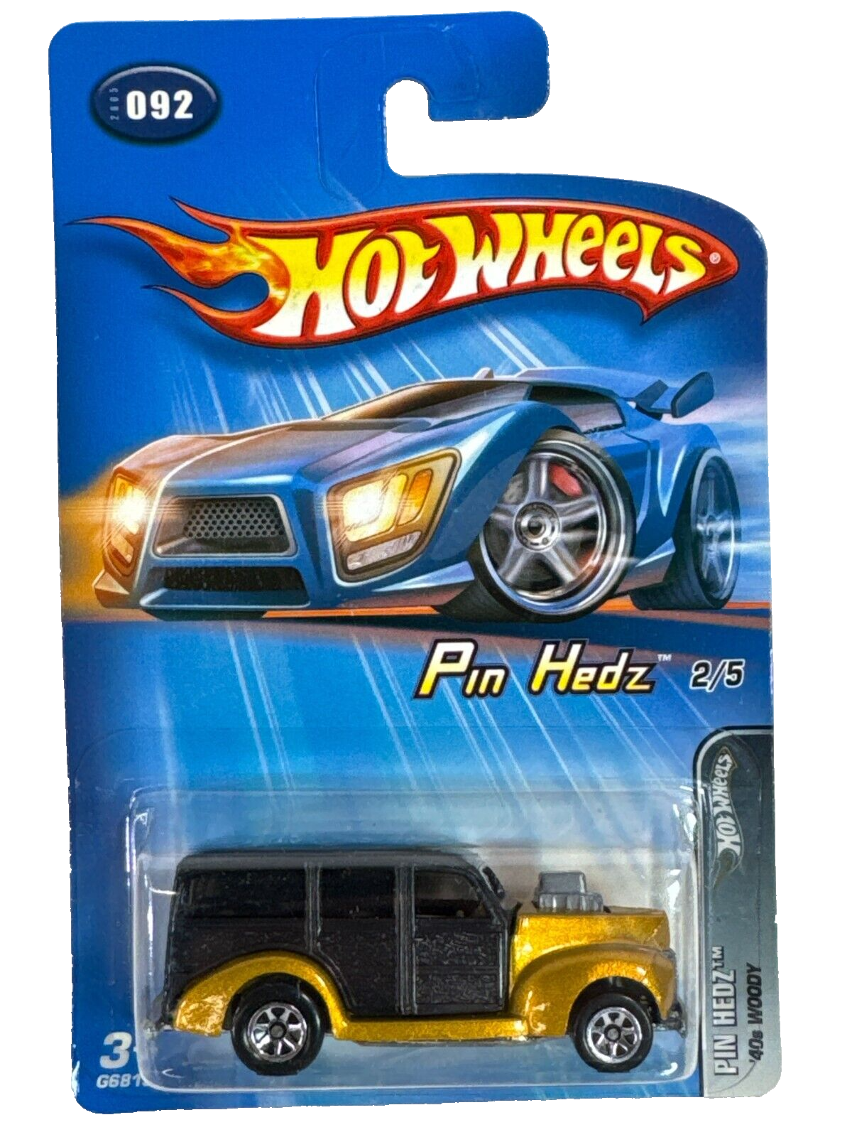Hot Wheels Pin Hedz Series Lot 6 Cars Complete Set Blue Cards w/ β59 Cadillac