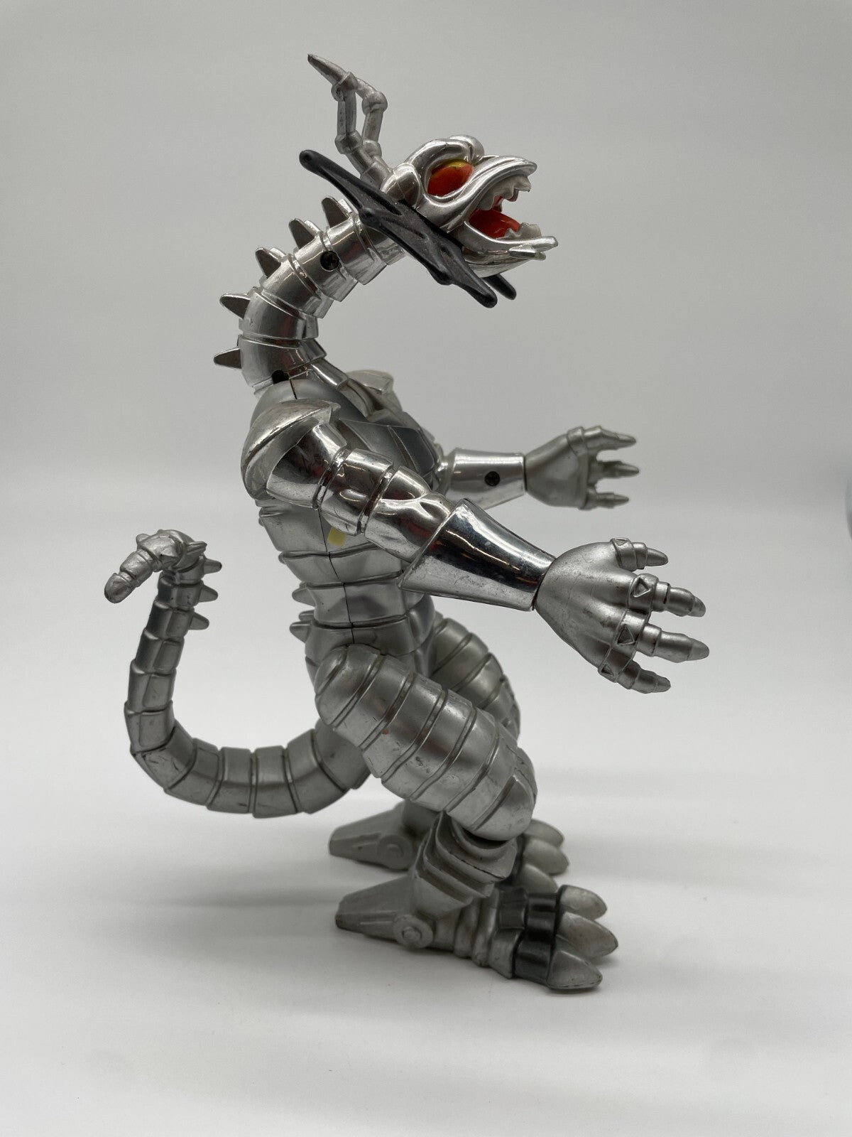 1995 Toy Biz Marvel Fin Fang Foom Figure Silver Loose Rare Works Missing Arm VTG