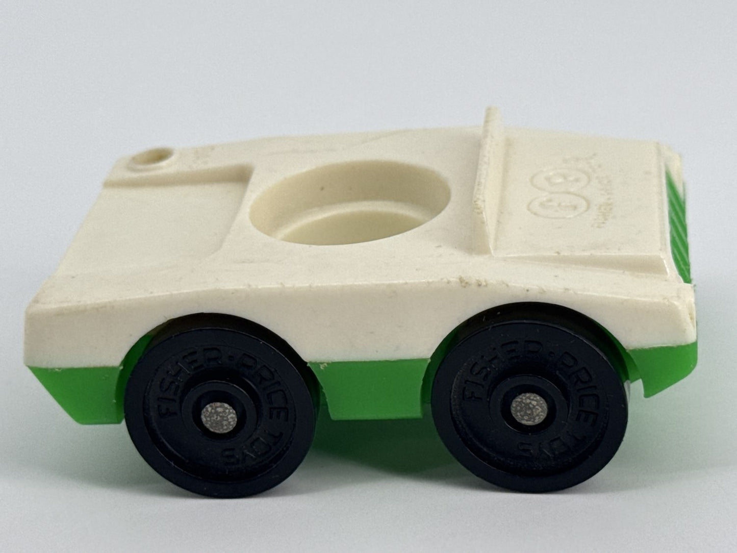 Fisher Price Little People White Green 2-Seat Car Vehicle Toy