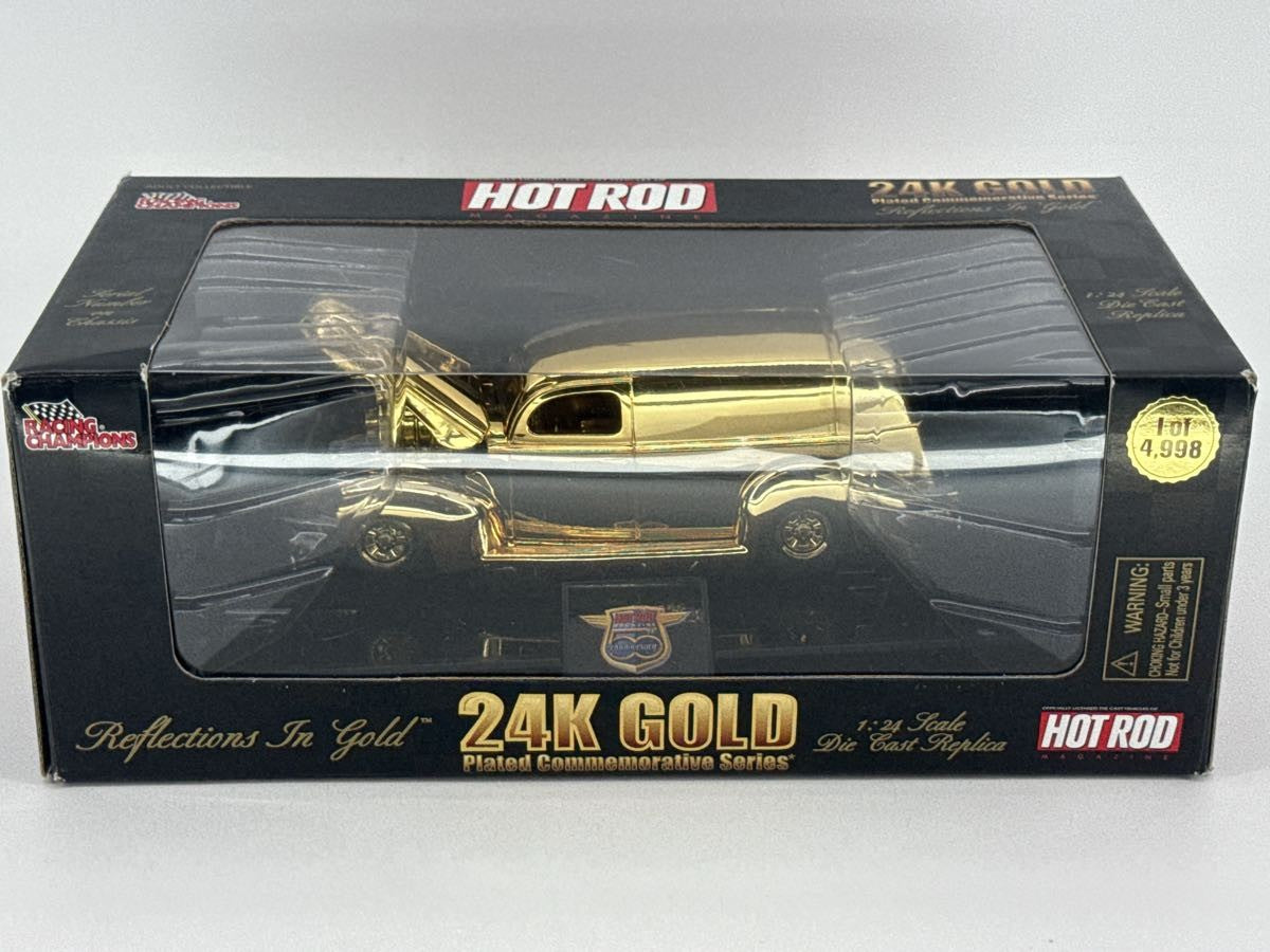 Racing Champions 24K Gold Plated Hot Rod Reflections 1:24 Diecast 1/4998