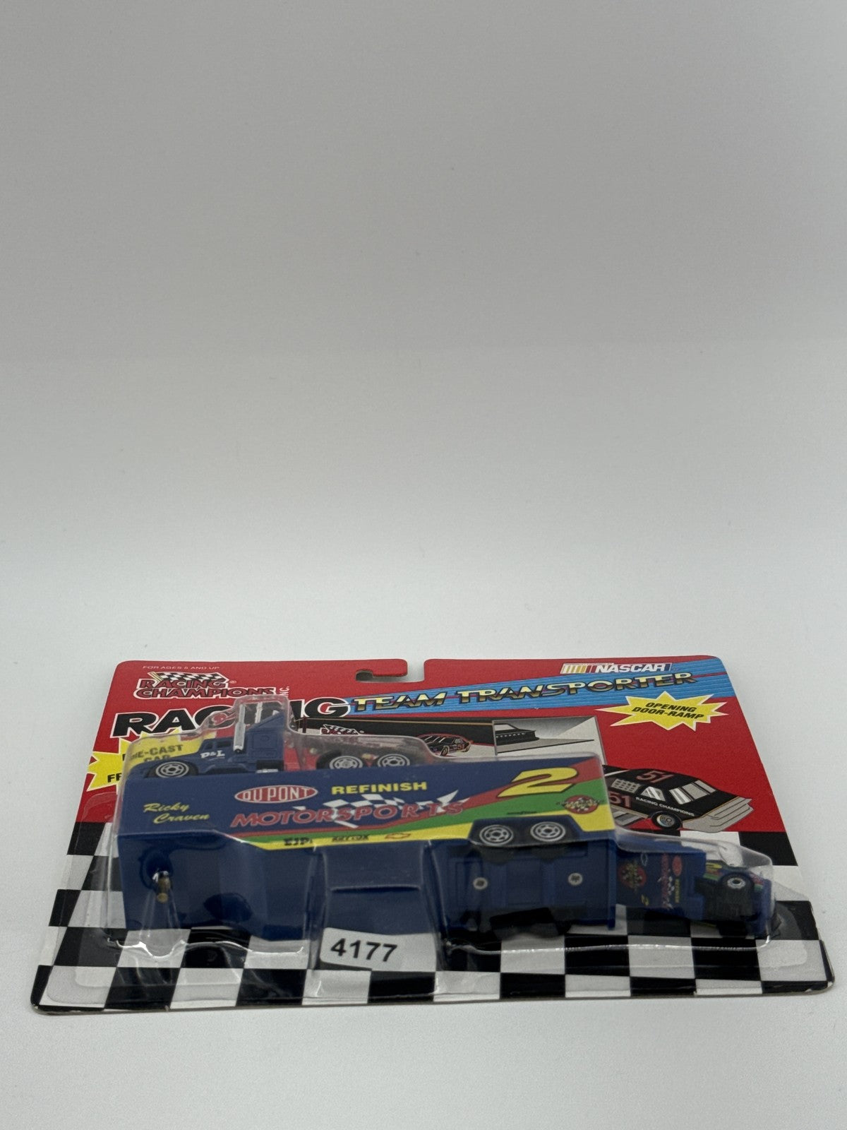 Vintage 1994 Racing Champions NASCAR Team Transporter Ricky Craven DuPont MOC