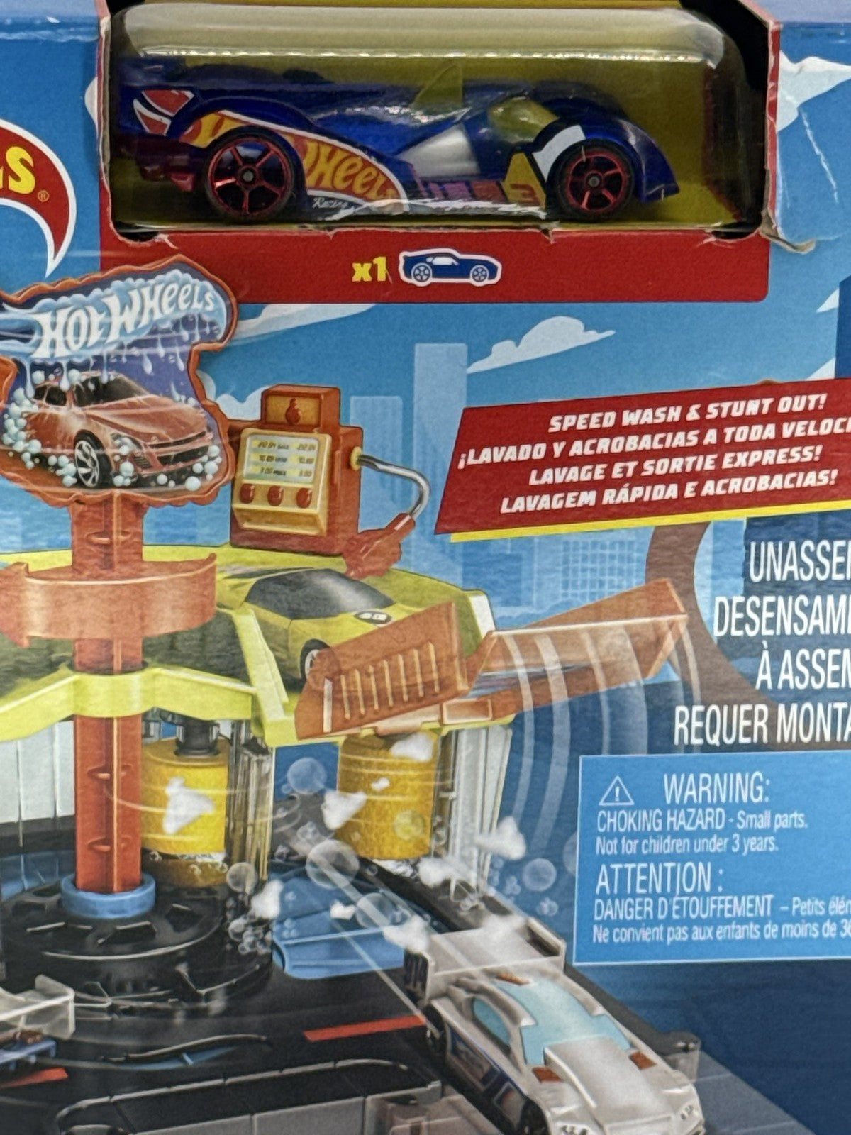 Hot Wheels City Downtown Express Car Wash Playset w/ 1 Car New 2024 Netflix