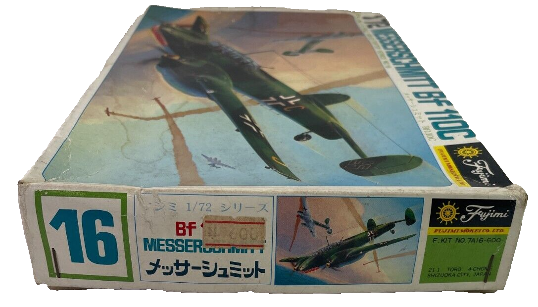 Fujimi 1/72 Messerschmitt Bf 110C WWII German Fighter Kit #7A16 Open Box