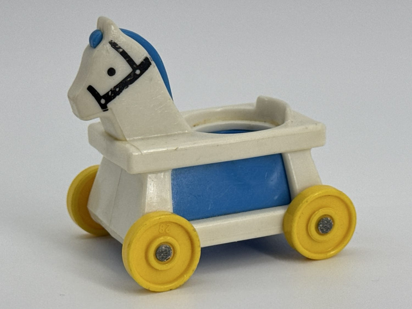 Fisher Price Little People Blue White Nursery Rocking Horse