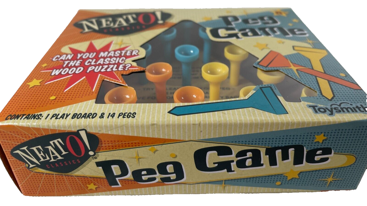 Neato Classics Wooden Peg Game Puzzle Brain Teaser Family Travel Toy Gift