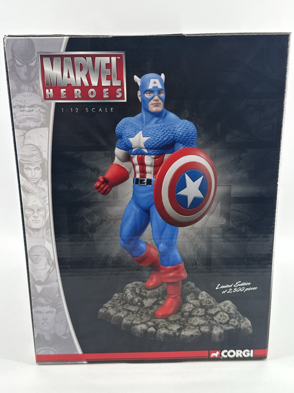 Corgi Marvel Heroes Captain America 1:12 Scale Hand Painted Metal Statue