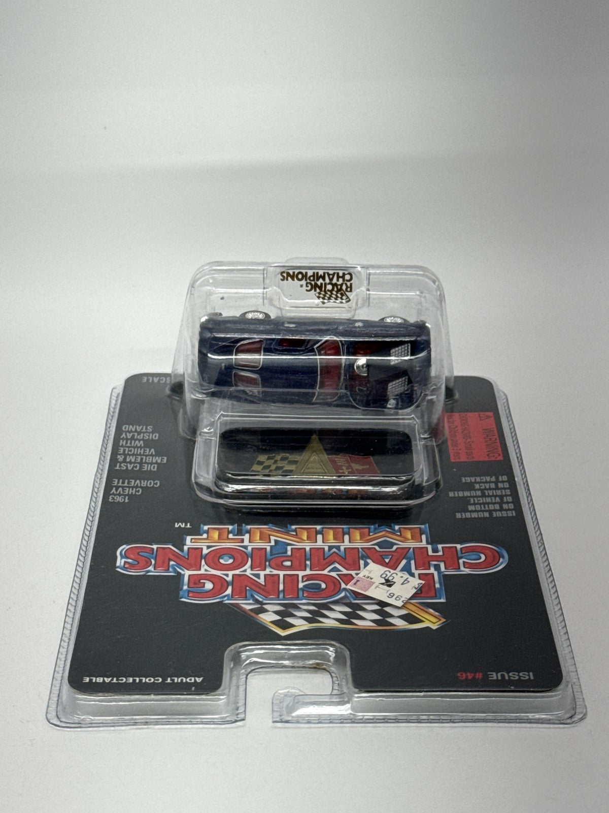 1996 Racing Champions MINT #46 1963 Chevy Corvette 1:53 Diecast Car Blue