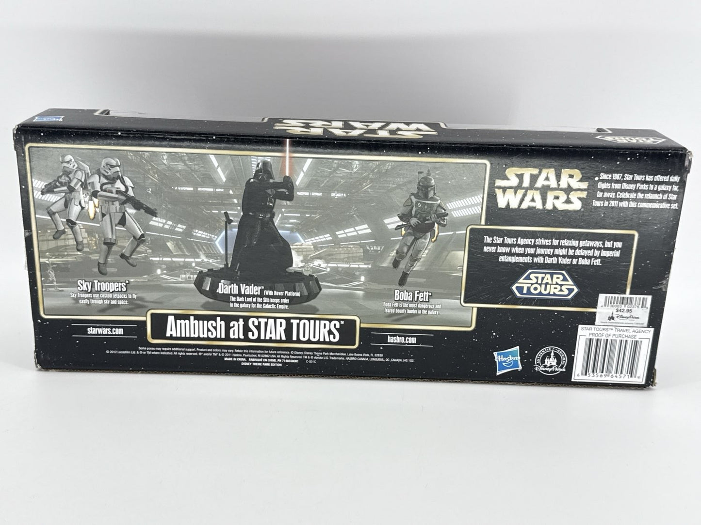 Star Wars Ambush At Star Tours Sky Trooper Darth Vader Boba Fett Disney 33245