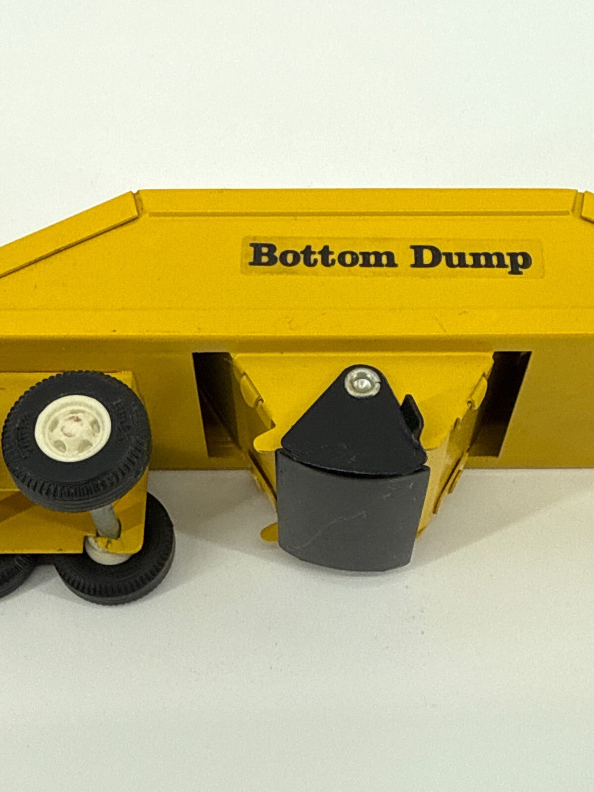 VTG 1970s Tonka Mini Bottom Dump Truck Yellow Orange Cab Steel Toy 9.25β USA Mad