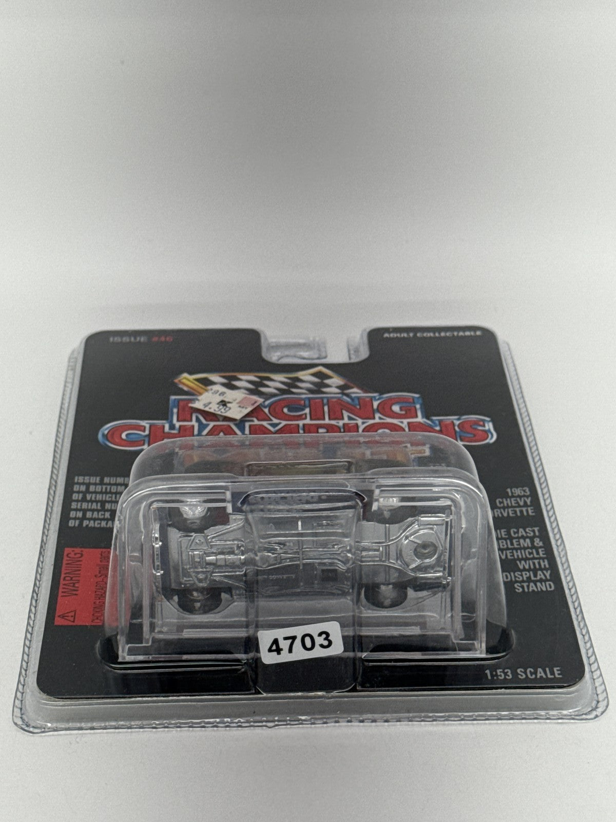 1996 Racing Champions MINT #46 1963 Chevy Corvette 1:53 Diecast Car Blue