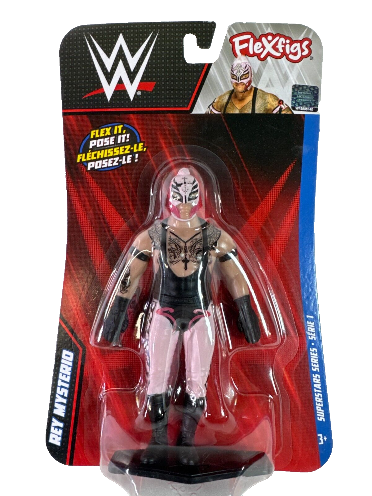 WWE FleXfigs Complete Set of 4 Cena Reigns Rollins Mysterio Mattel New HTF