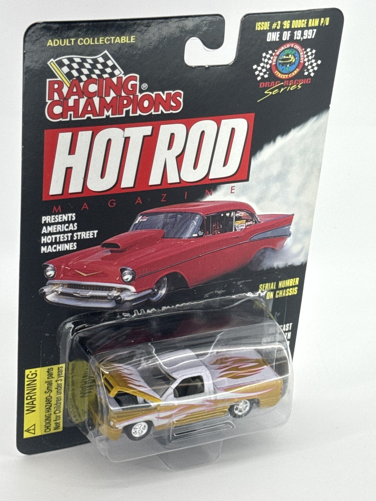 Racing Champions Hot Rod Magazine '96 Dodge Ram Pickup 1:61 Diecast #3