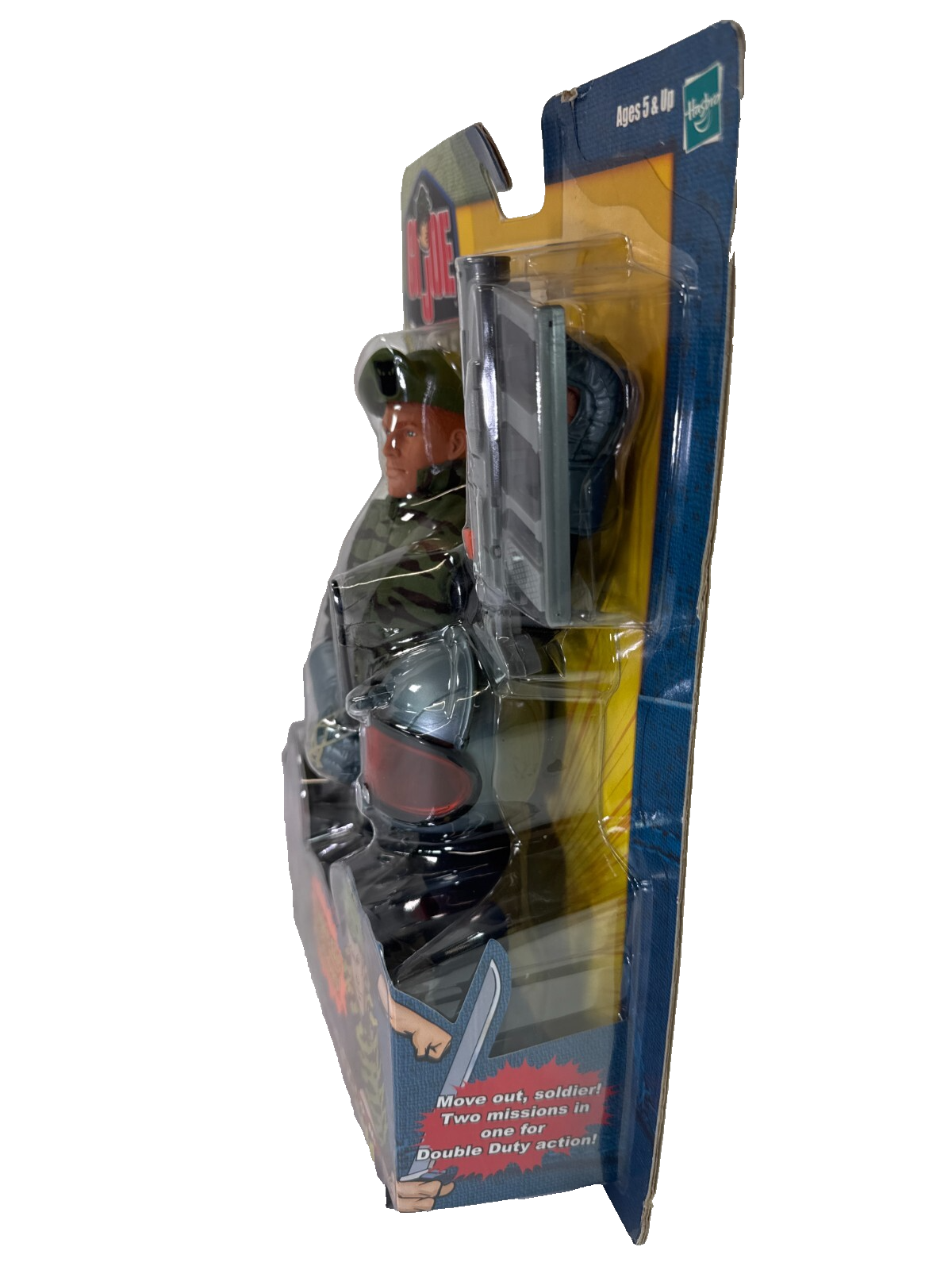 GI Joe Jungle Shield Double Duty 12" Action Figure Hasbro 2001 Harpoon Blaster