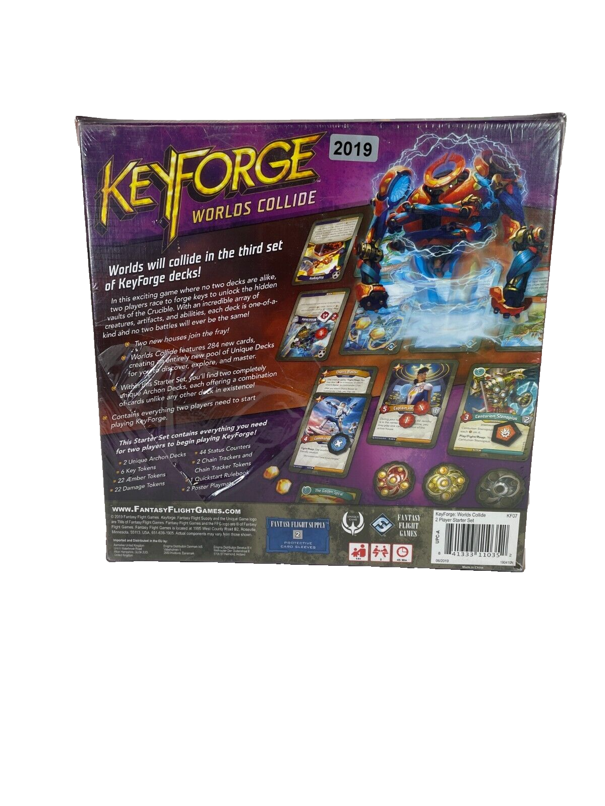 KeyForge Worlds Collide 2 Player Starter Set Card Game - Sealed 2019