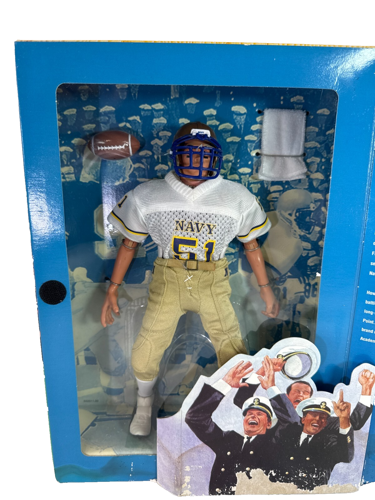 GI Joe Navy Football Linebacker 12" Classic Collection 1998 Hasbro MIB #51