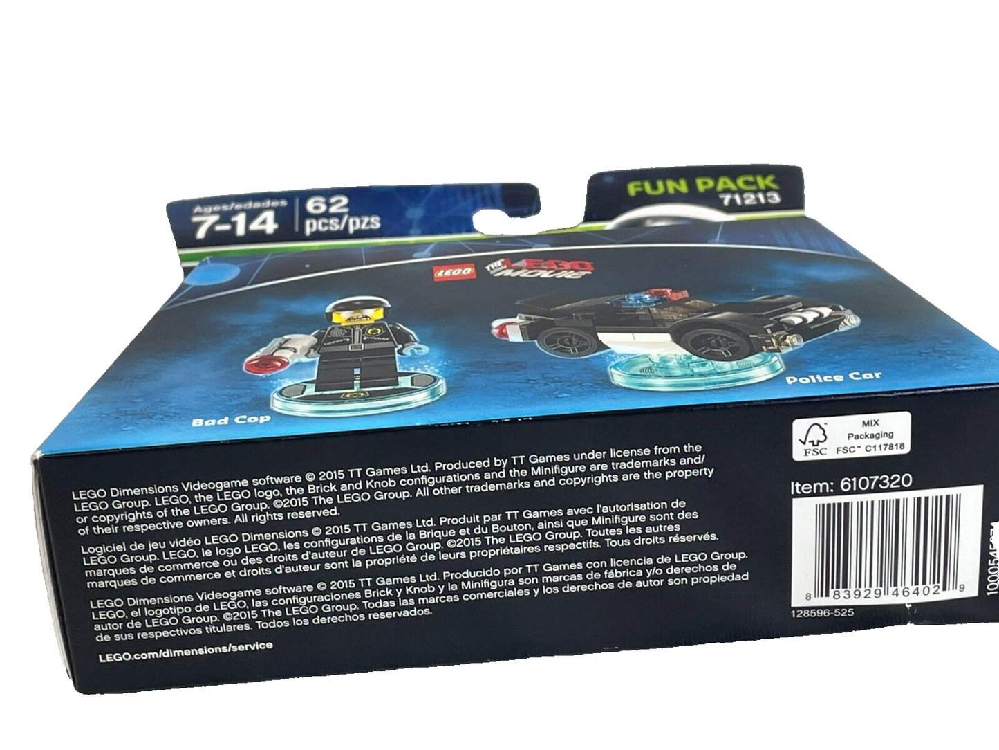 LEGO Dimensions Bad Cop Fun Pack 71213 - 62 Pcs w/ Police Car New Sealed minifig