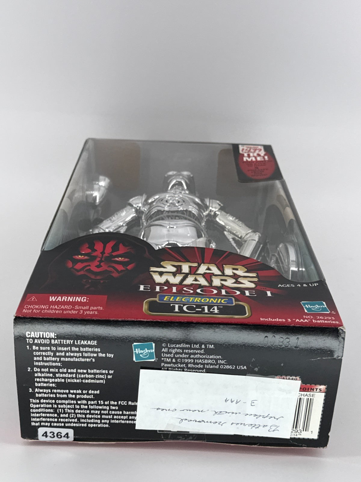 Star Wars EP1 TC-14 Electronic 12" Figure Hasbro 1999 Chrome Droid MIB 4364