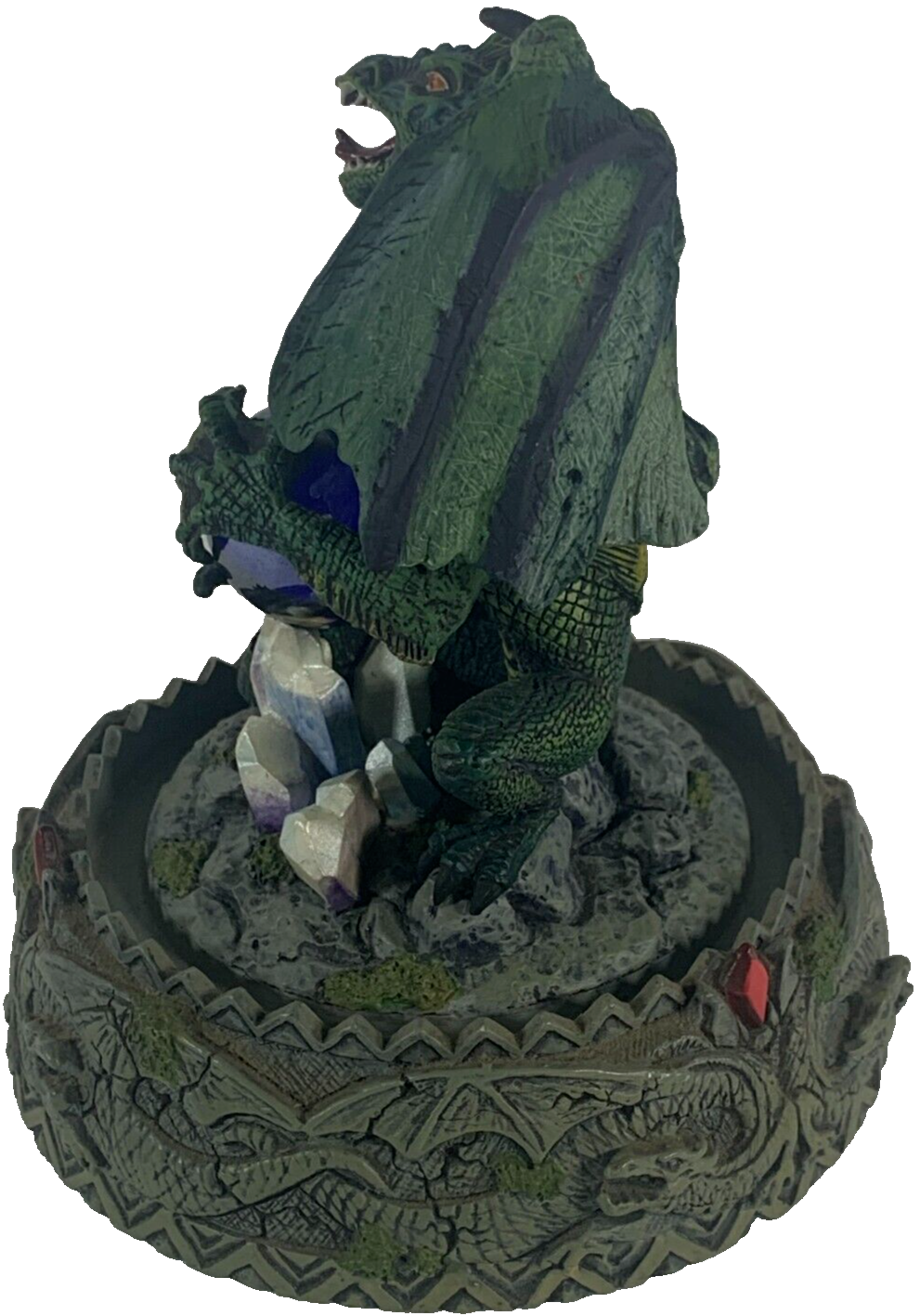 Franklin Mint Dragonfire Sculpture Michael Whelan LE A1735 w/ Glass Dome Fantasy