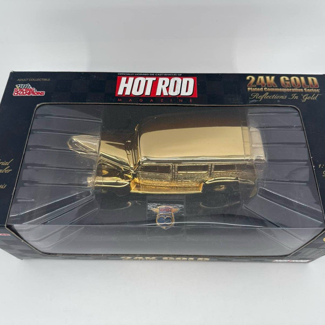 Racing Champions 24K Gold Plated Hot Rod 1:24 Diecast 1 of 4,998 Reflections