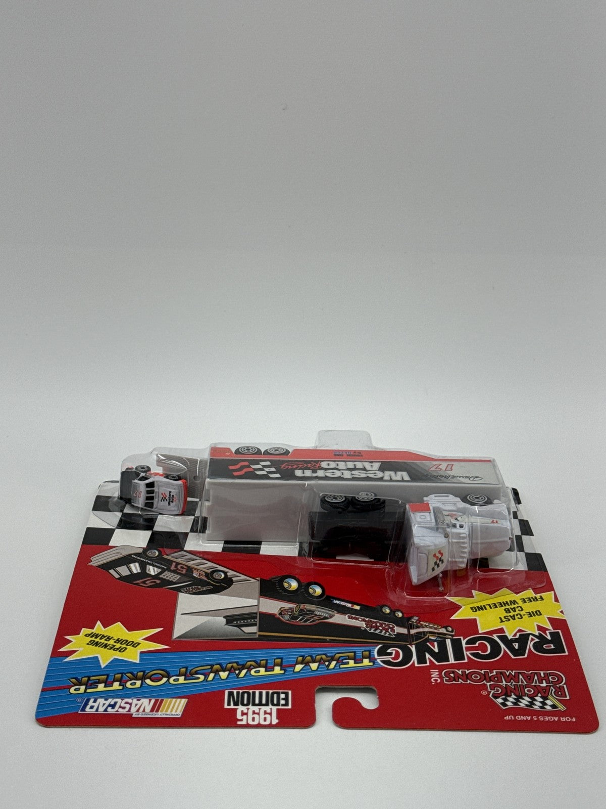 Vintage 1995 Racing Champions Western Auto Team Transporter NASCAR Die-Cast Truc