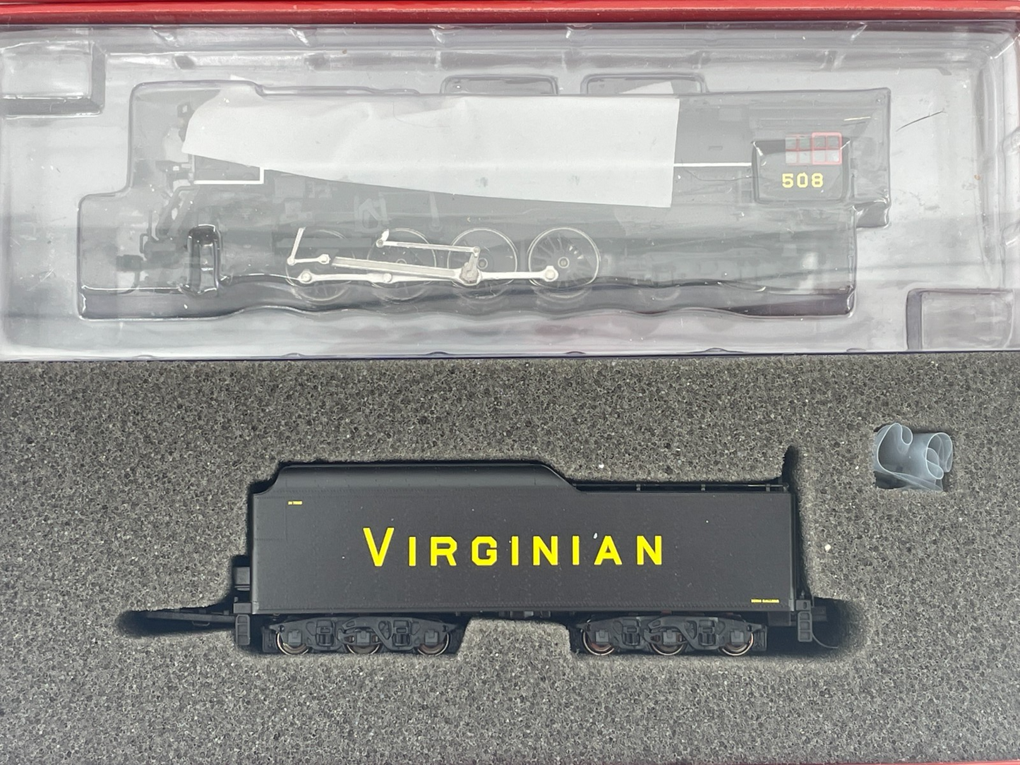 Walthers N Scale 2-8-4 Berkshire Steam Locomotive Virginian #508 w/COA 7878