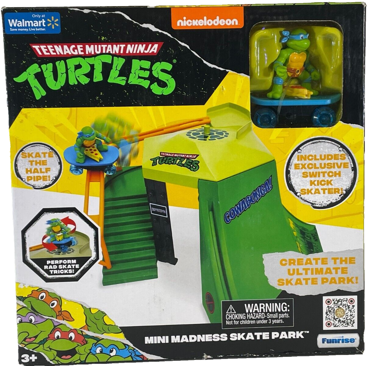 Teenage Mutant Ninja Turtles TMNT Mini Madness Skate Park Playset w/ Leo Figure