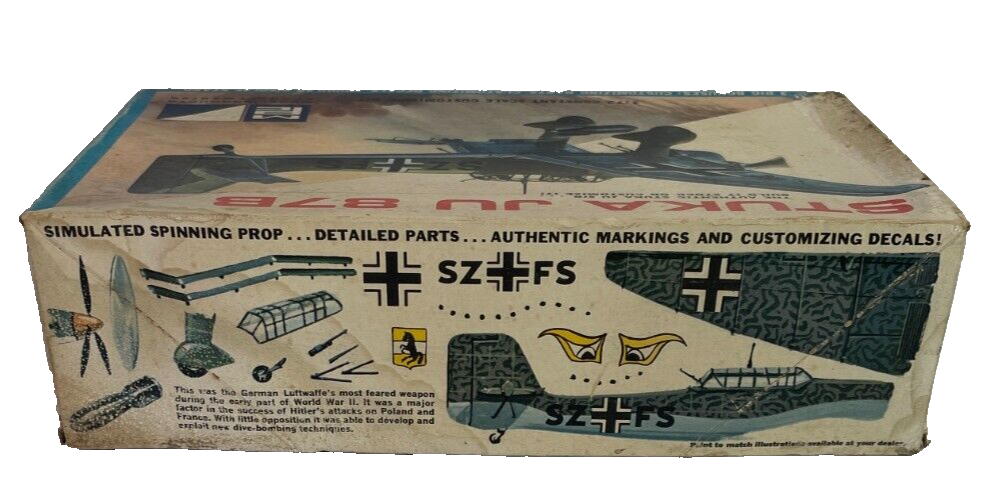 Vintage Stuka JU 87B 1:72 Model Kit Craft Master WWII German Dive Bomber