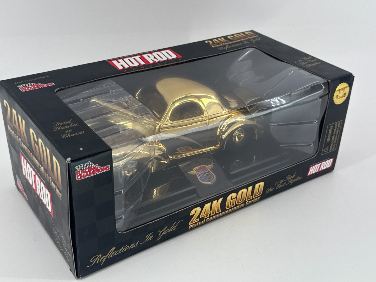 Racing Champions 1:24 24K Gold ‘40 Ford Coupe Diecast HOT ROD Magazine Ltd 1 of