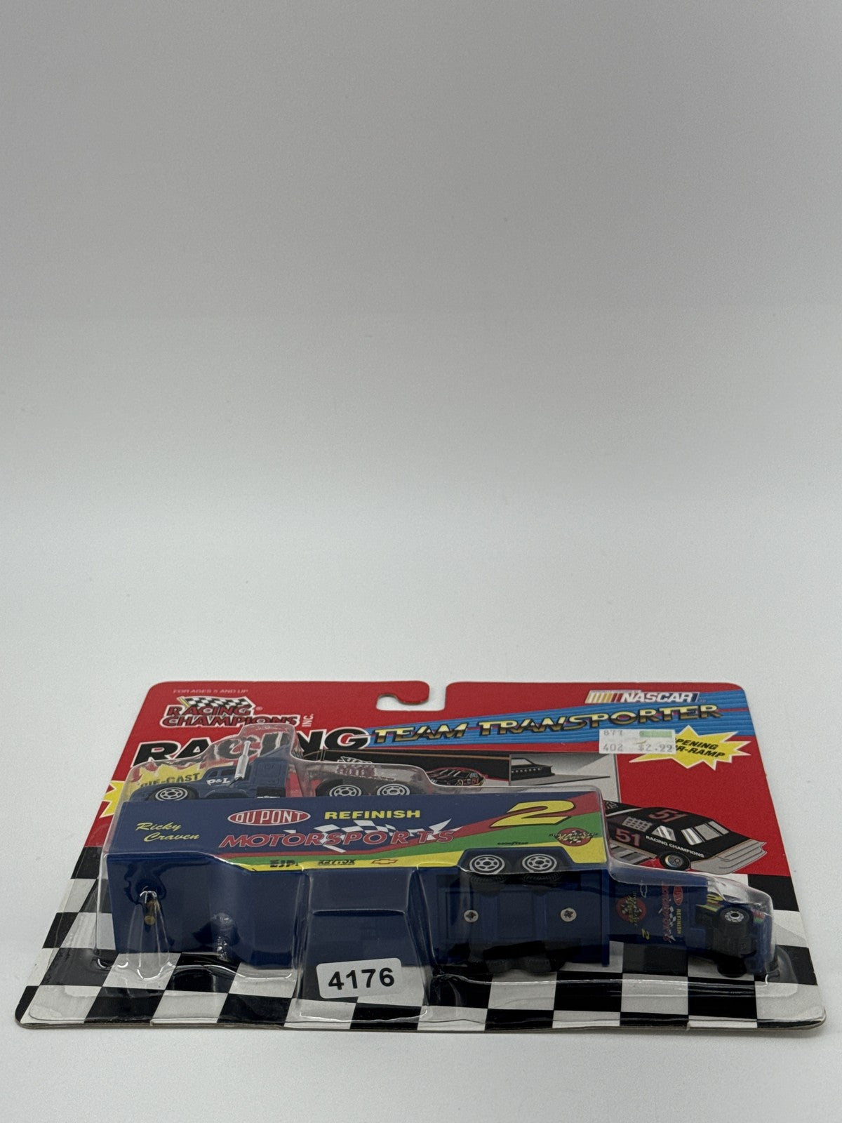Vintage 1994 Racing Champions NASCAR Team Transporter Ricky Craven DuPont New