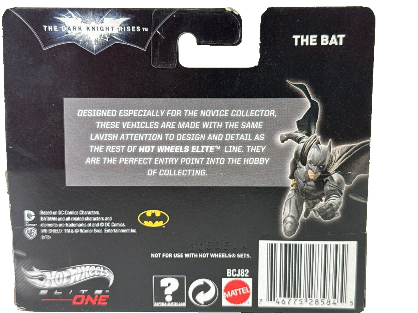 Hot Wheels Elite One The Bat 1:50 Scale Diecast Dark Knight Rises NIB Mattel